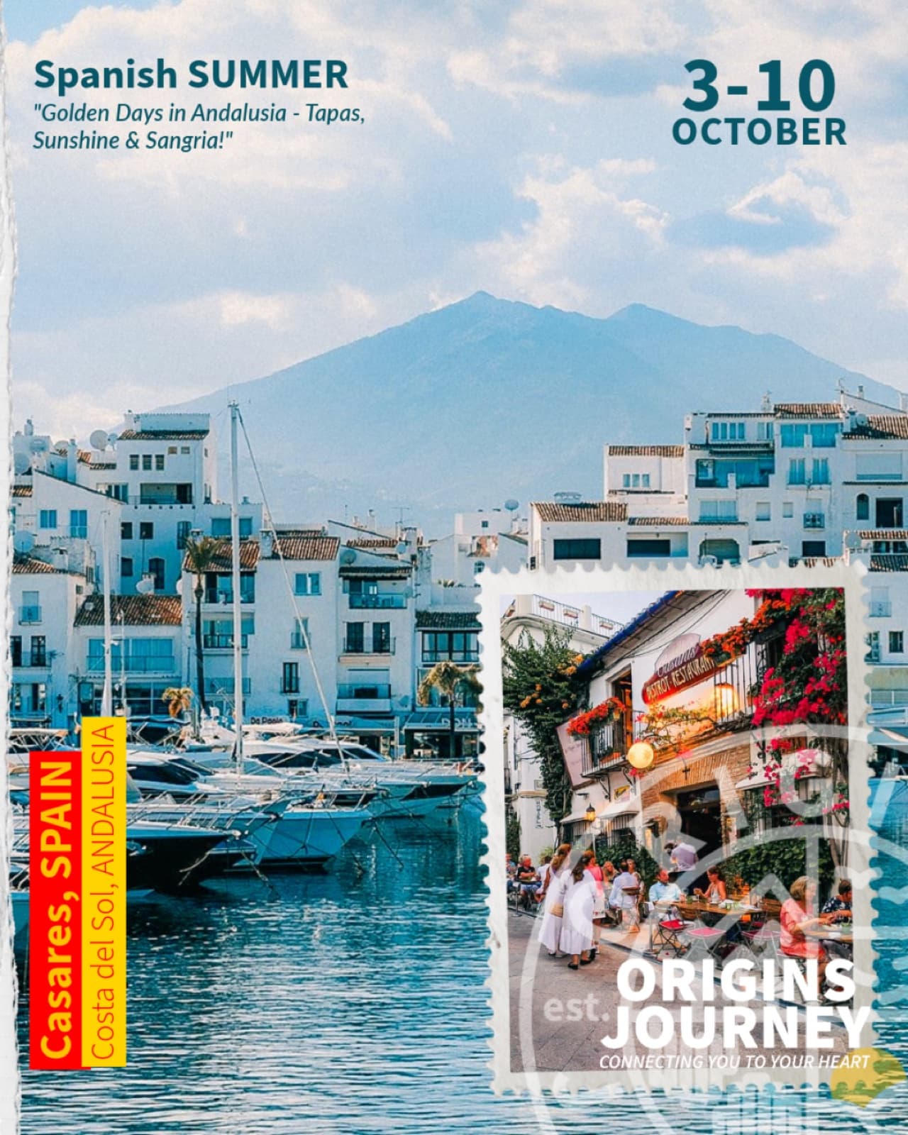 Afiș Spanish Summer — Casares, Costa del Sol, Spania